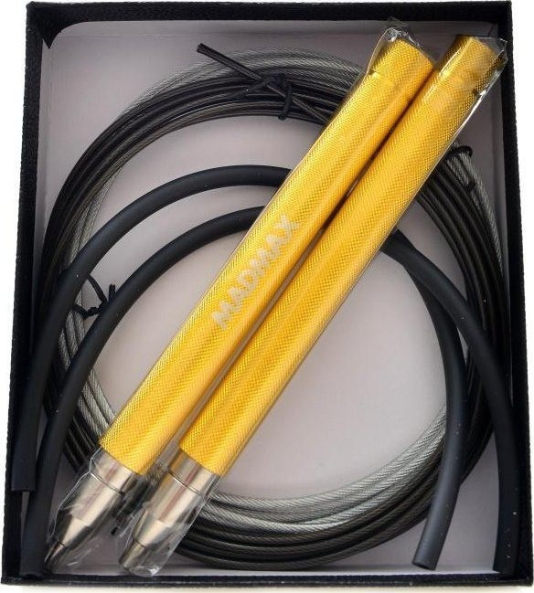 Скакалка швидкісна на підшипниках алюмінієва MadMax MFA-286 Speed jump rope Yellow