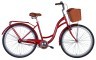 Велосипед ST 28" Dorozhnik AQUAMARINE тормозная рама- с багажником задн St с корзиной Pl с крылом St 2024 (бордовий), укр