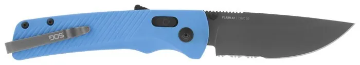 Розкладний ніж SOG Flash AT, Civic Cyan MK3 // Partially Serrated