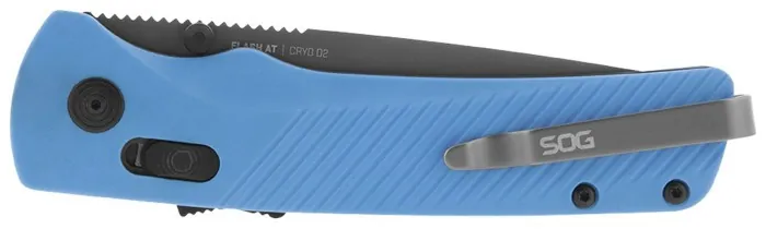 Розкладний ніж SOG Flash AT, Civic Cyan MK3 // Partially Serrated