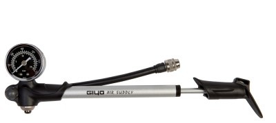 Насос для вилок вис. тиску GIYO GS-02PT з манометром (300psi) алюм. (Сірий)