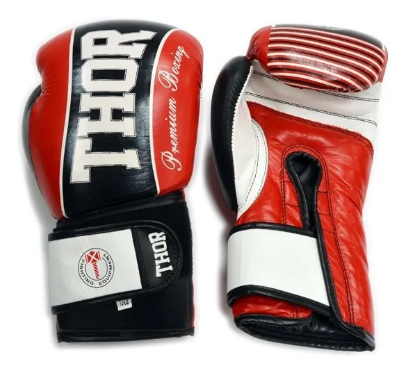 Рукавички боксерські THOR THUNDER 10oz / шкіра / червоні
