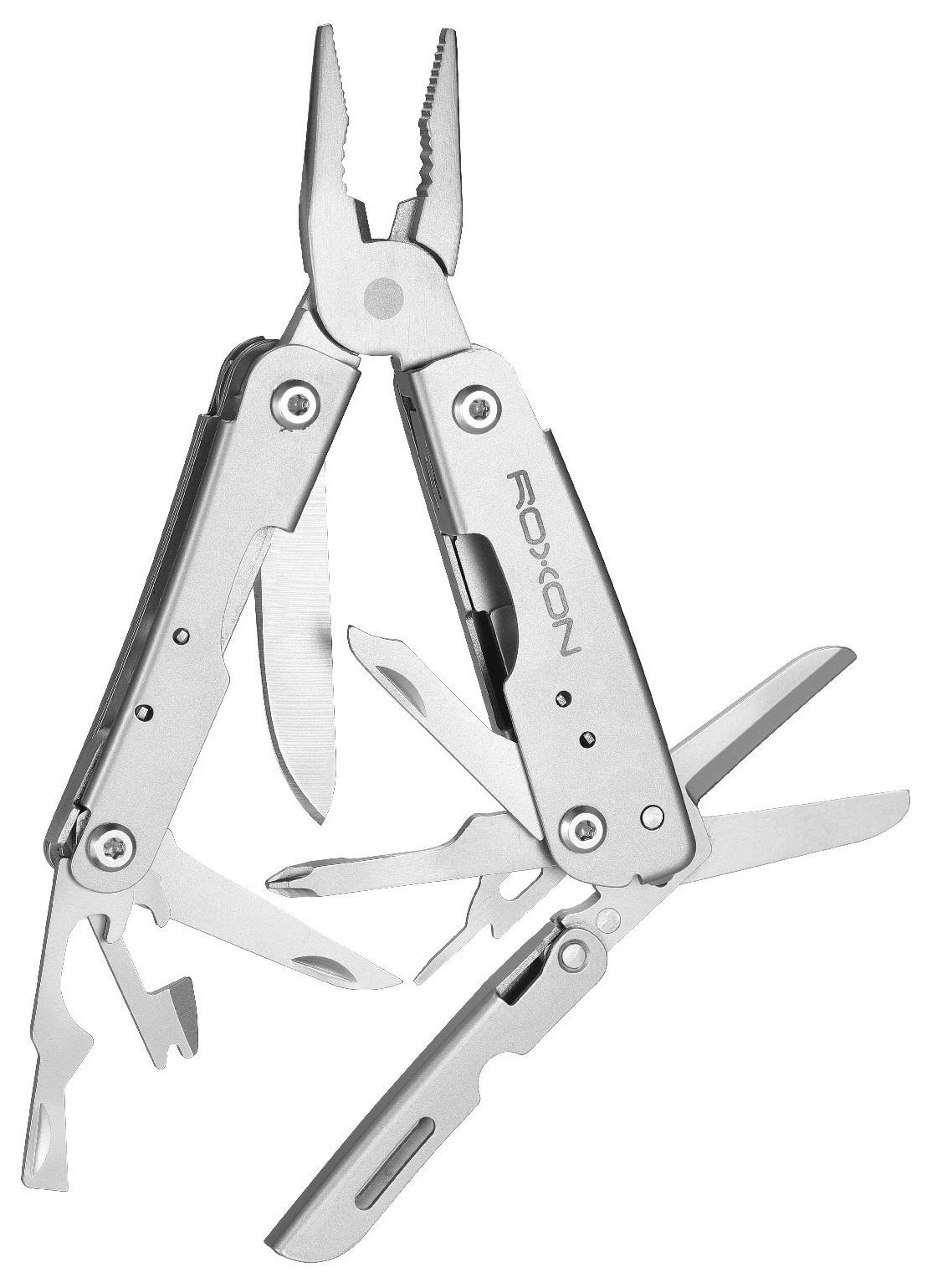 Міні мультитул Roxon M2 зі змінними бітами, сірий, укр, укр