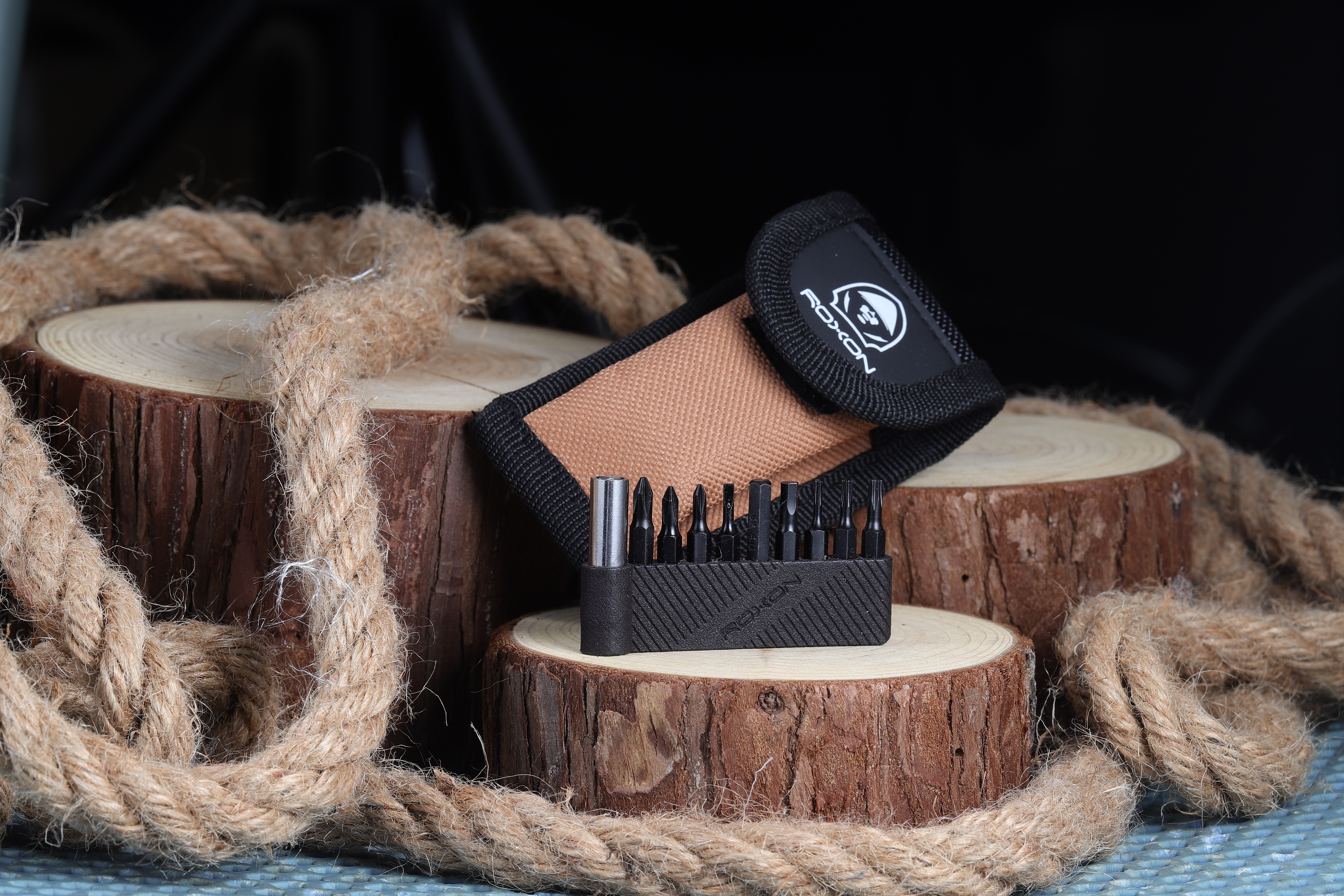 Міні мультитул Roxon M2 зі змінними бітами, сірий, укр, укр