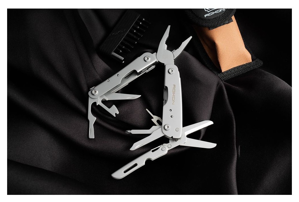 Міні мультитул Roxon M2 зі змінними бітами, сірий, укр, укр