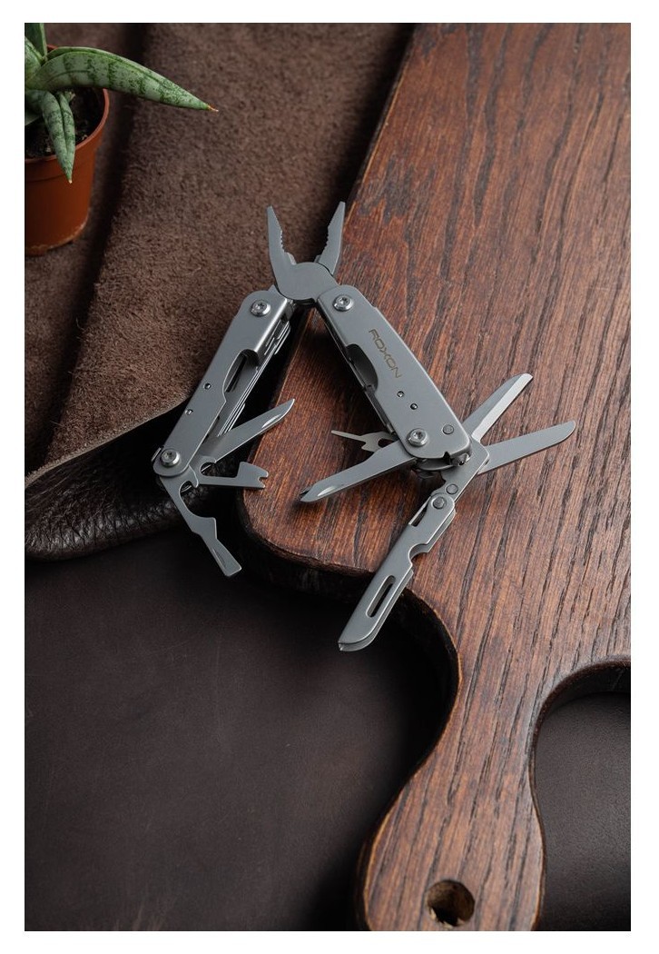 Міні мультитул Roxon M2 зі змінними бітами, сірий, укр, укр