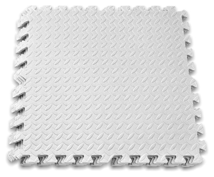 Татами мат EasyFit SwallowTail 4 шт (60х60х1 см) пазл хвост ласточки белый