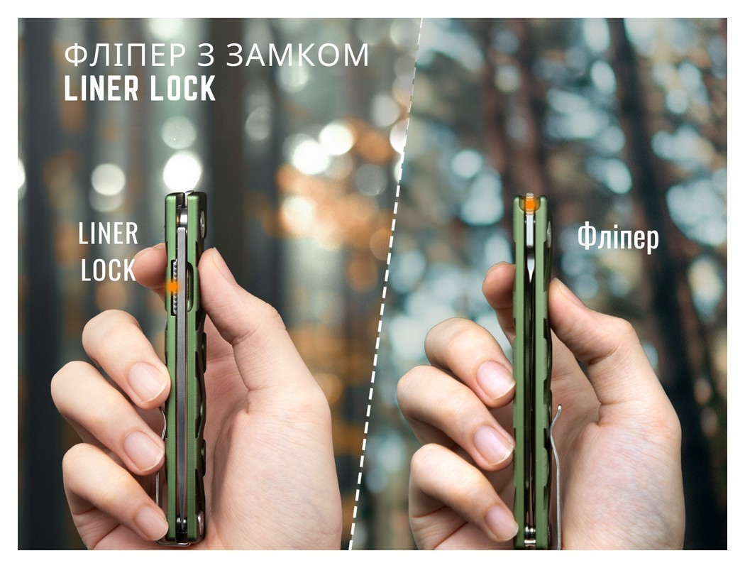 Ніж складаний Ruike P878-AG, укр, укр