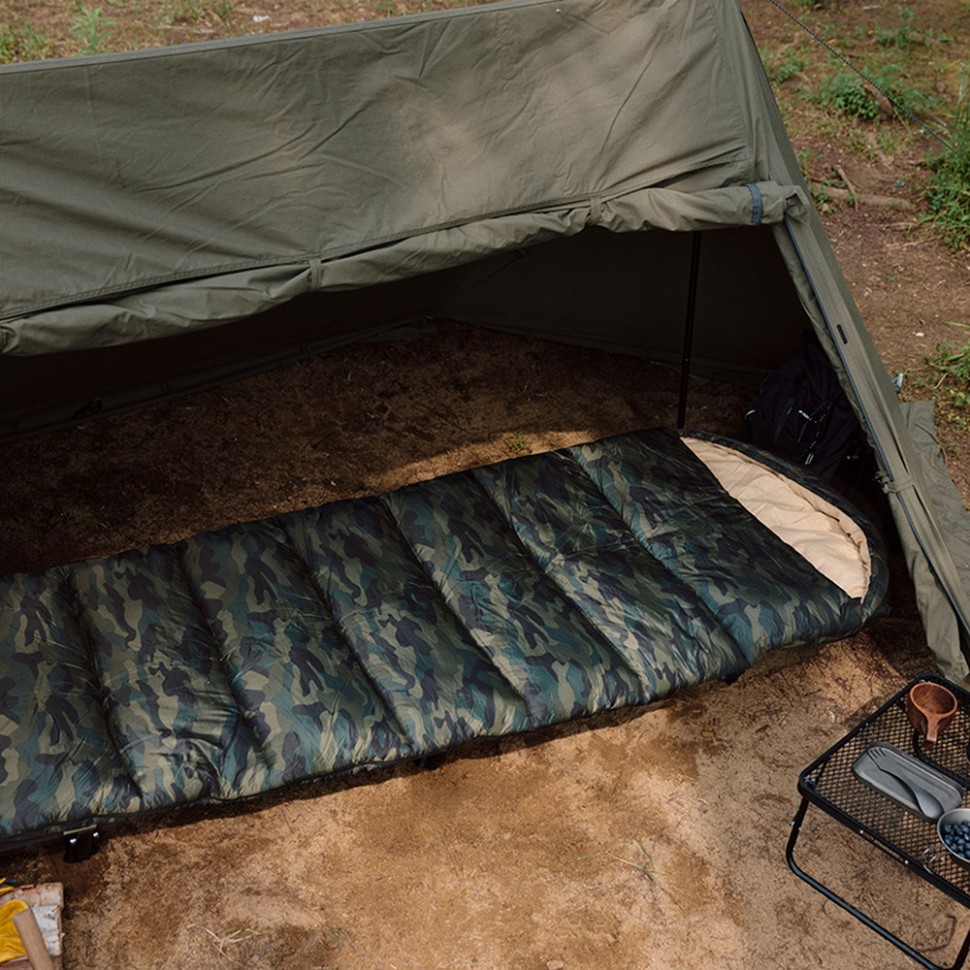 Спальний мішок з капюшоном Naturehike M320 CNK2350WS023, зелений камуфляж, правий, укр, укр