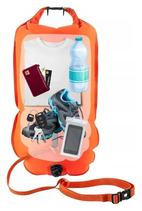 Буй для плавания TSUNAMI Pro надувной 3 в 1 Orange (P-5907739314048)