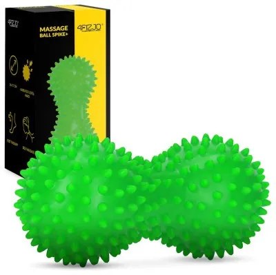 Массажный мяч двойной с шипами 4FIZJO Spike+ 7 x 16 см Green (P-5905973403351)