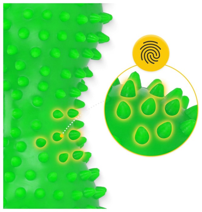 Массажный мяч двойной с шипами 4FIZJO Spike+ 7 x 16 см Green (P-5905973403351)