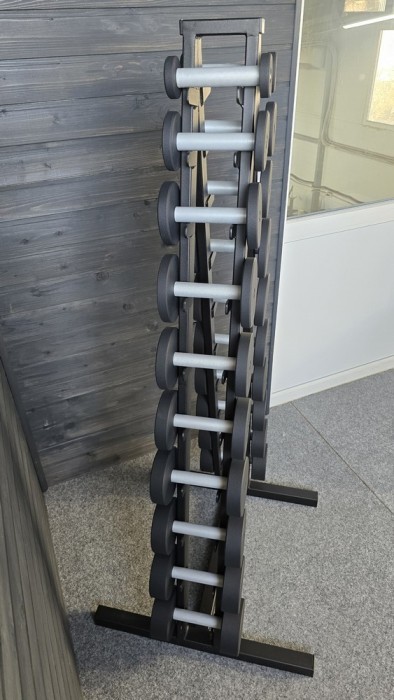 Ряд гантельний RN-Sport BLACK 1-10 кг зі стійкою, укр, укр