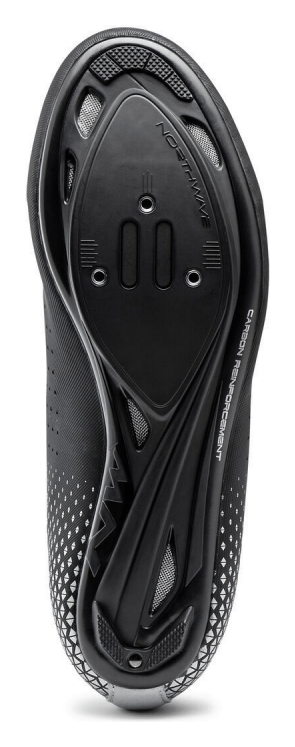 Туфли велосипедные Northwave CORE PLUS 2 M 42 (9.5US) Black/silver (80211012)