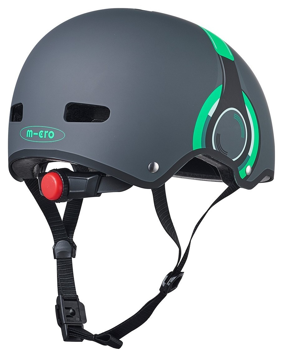 Защитный шлем MICRO - ЗЕЛЕНЫЙ С РИСУНКОМ НАУШНИКОВ (52-56 cm, M, светло)