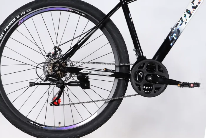 Велосипед уцененный ST 27.5" SPACE MARS DD FR рама-17" черный с белым 2026