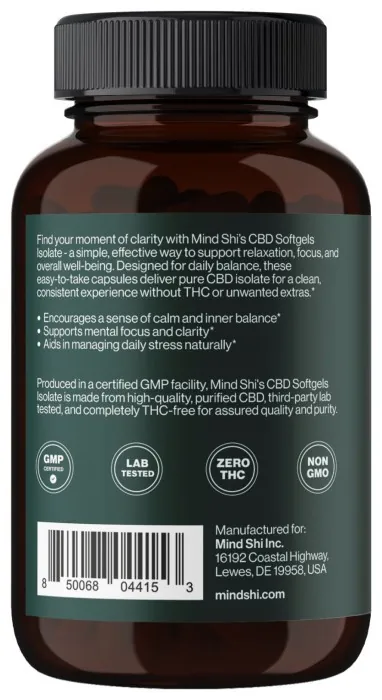 CBD Isolate 1500 mg - 60 softgels