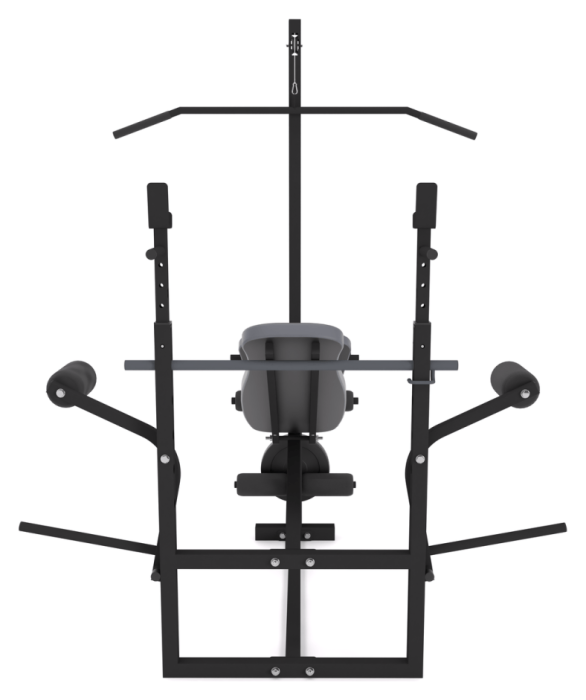 Багатофункціональна лава для жиму 0070 + Тяга + Брусья + Приставка скотта