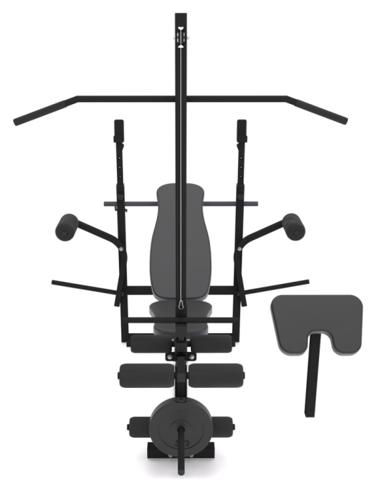 Багатофункціональна лава для жиму 0070 + Тяга + Брусья + Приставка скотта, укр, укр