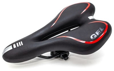 Седло МТВ с отверстием 280*160 черно-красный YF-1034