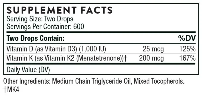 Vitamin D+K2 - 1oz