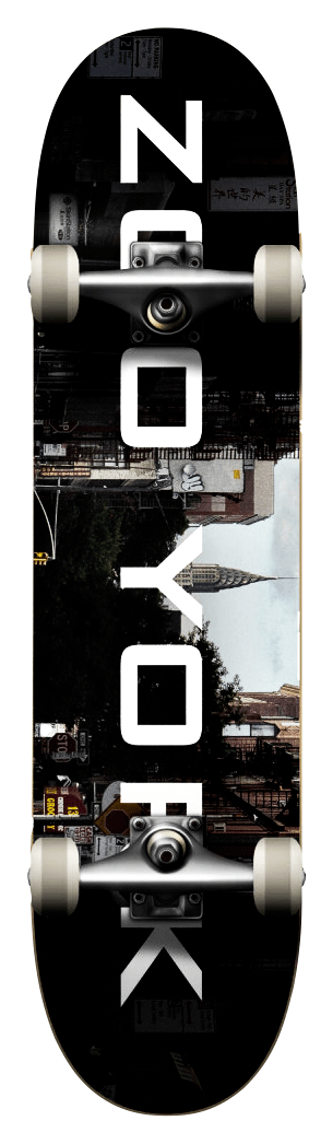 Скейтборд Zoo York Logo Block Complete 8" Chrysler, укр, укр