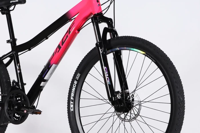 Велосипед AL 27.5" SPACE LYRA DD FR рама-15" рожево-чорний 2026