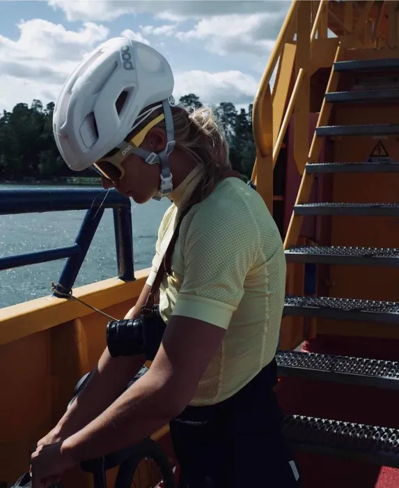 Джерси женское POC W's Essential Road Logo Jersey, Lt Sulfur Yellow/Sulfur Yellow, L