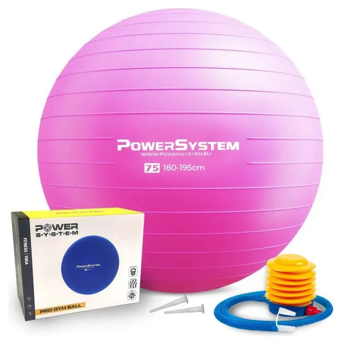 М'яч для фітнесу (фітбол) Power System PS-4013 Ø75 cm PRO Gymball Pink