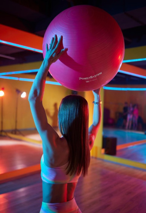 М'яч для фітнесу (фітбол) Power System PS-4013 Ø75 cm PRO Gymball Pink