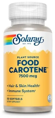 Food Carotene, Vitamin A As Beta Carotene 7500mcg - 50 softgels