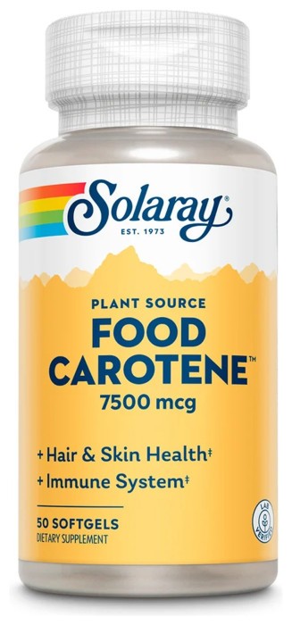 Food Carotene, Vitamin A As Beta Carotene 7500mcg - 50 softgels