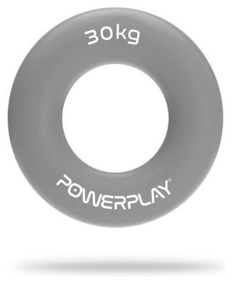 Эспандер кистевой силиконовый PowerPlay PP-4324 Hand Grip Ring X-Hard 30 кг. Серый