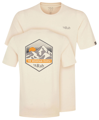 Футболка чоловіча Rab Stance Mountain Peak Tee, Ecru, L