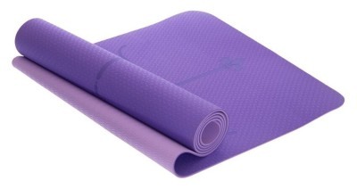 Коврик для йоги с разметкой TPE Record FI-2430 (183x61x0,6см), фиолетовый