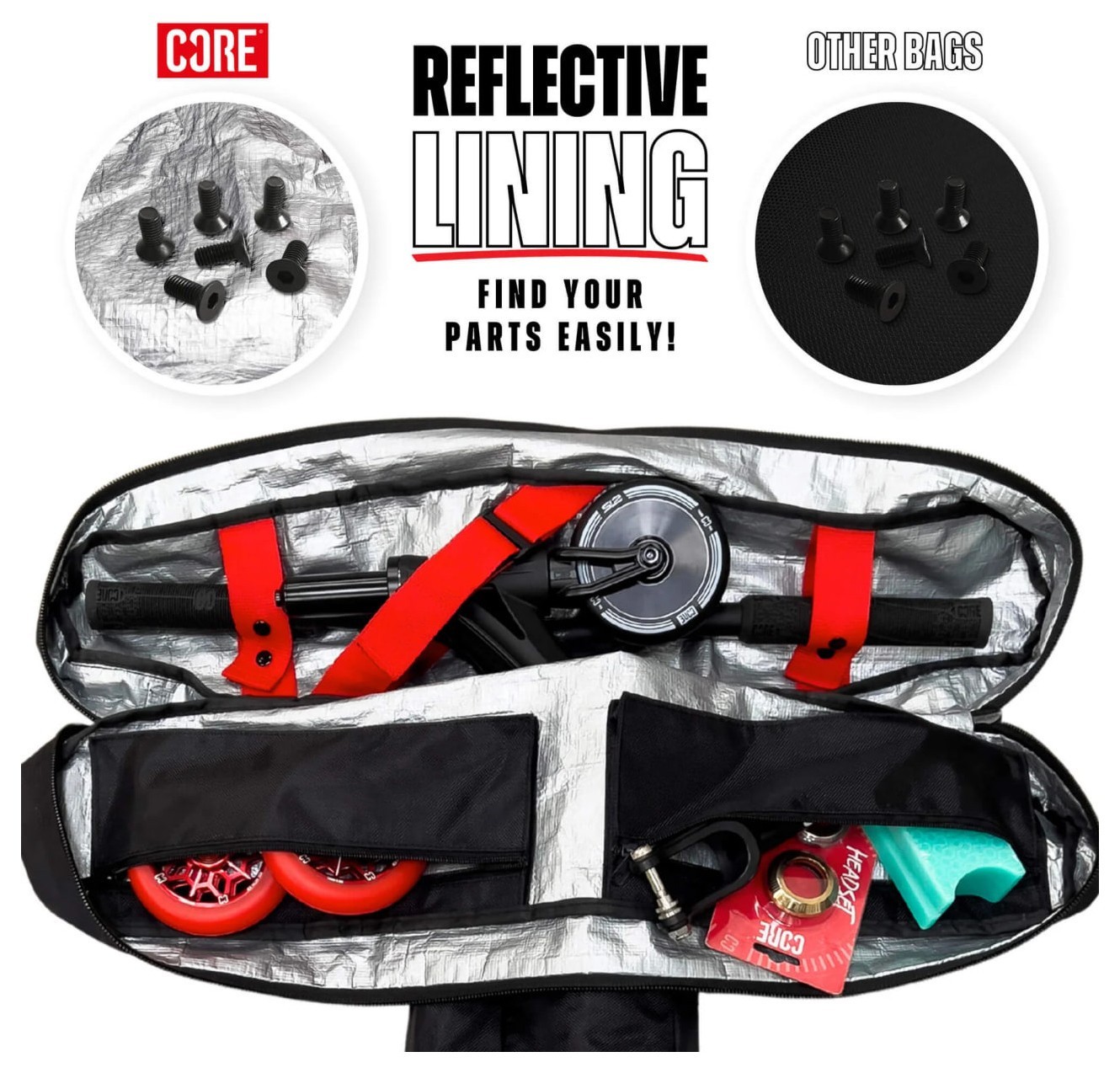 Сумка рюкзак Core для самоката Black