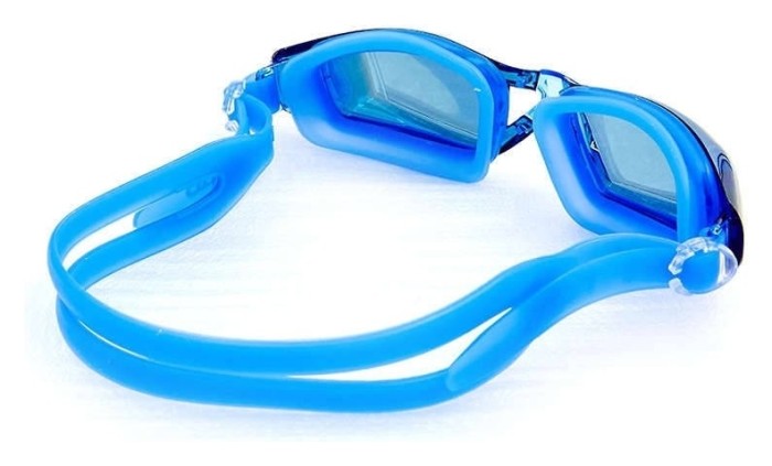 Окуляри для плавання з берушами в комплекті SAILTO 801AF (полікарбонат, силікон, дзеркальні), сині, укр, укр
