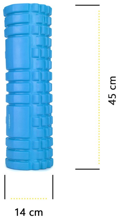 Масажний ролик Cornix EVA 45 x 14 см (валик, роллер) XR-0044 Sky Blue