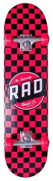 Скейтборд RAD Checkers 7,75" Red, укр