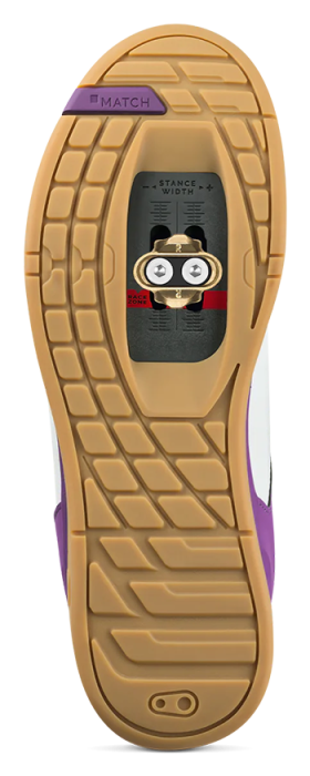 Велообувь CrankBrothers SHOES MALLET LACE WHITE / PURPLE - GUM OUTSOLE - BERNARD KERR 10.0