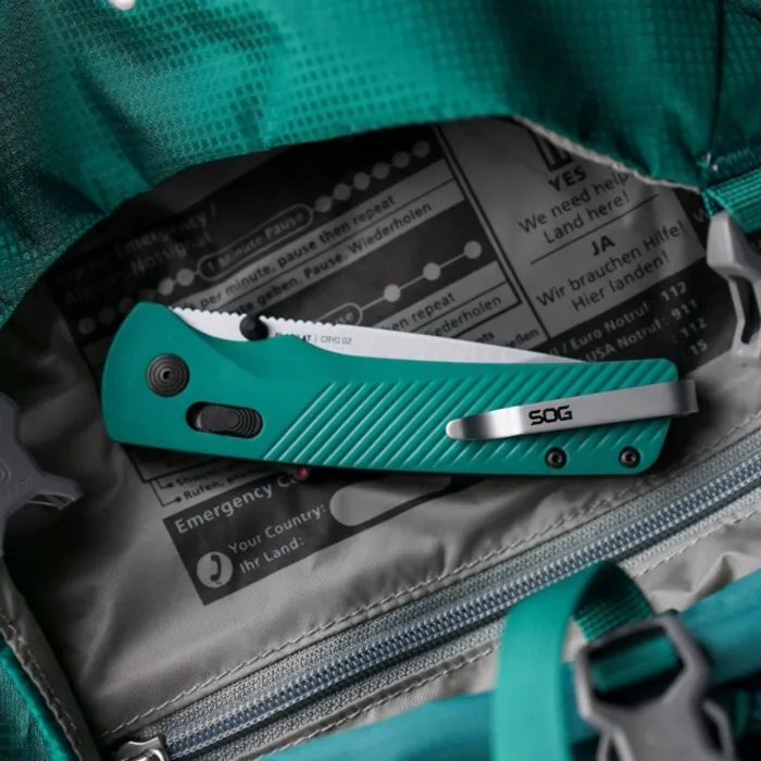 Розкладний ніж SOG Flash AT, Petrol Green/Satin