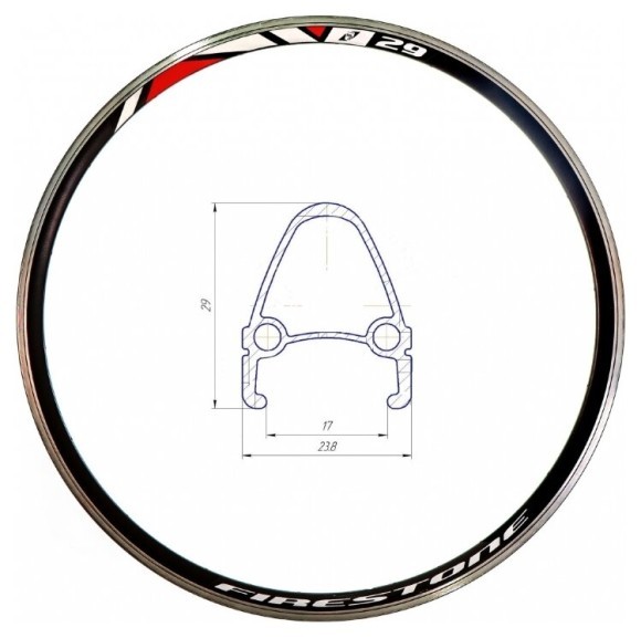 Обод 26" AL 32H 14G двуст. с проточкой HLQC-04 под Vbr черн., укр