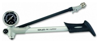 Насос для вилок вис. тиску GIYO GS-02D з манометр. кнопка скидання повітря (300psi) алюм. (Сірий)