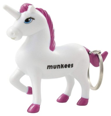 Munkees 1114 брелок-фонарик Unicorn LED бело-розовый