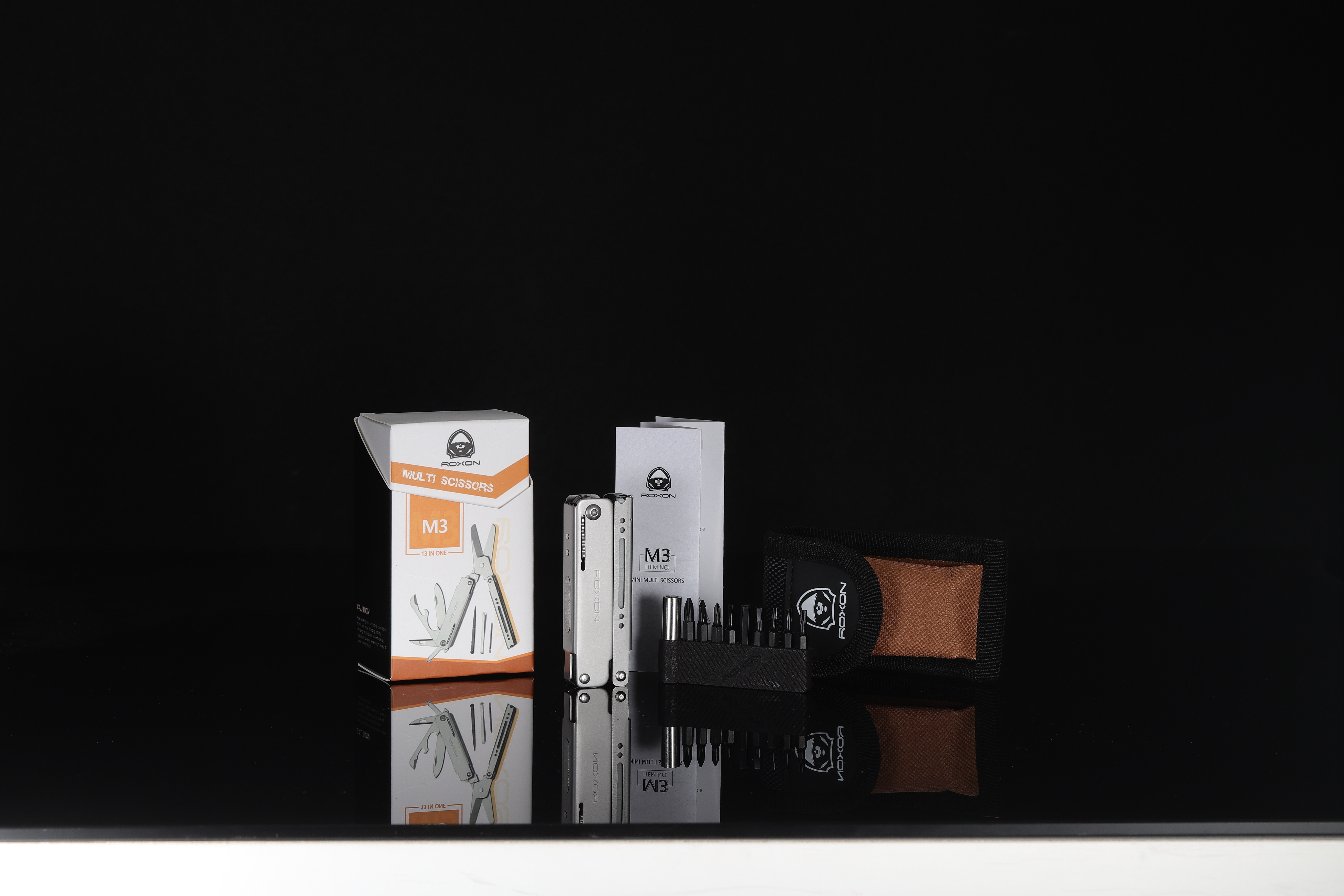 Міні мультитул Roxon M3 зі змінними бітами, сірий, укр, укр