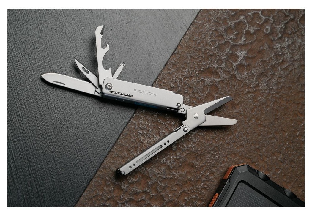 Міні мультитул Roxon M3 зі змінними бітами, сірий, укр, укр