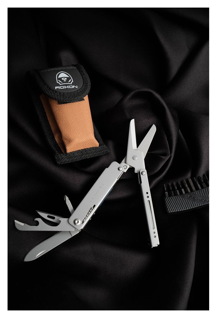 Міні мультитул Roxon M3 зі змінними бітами, сірий, укр, укр