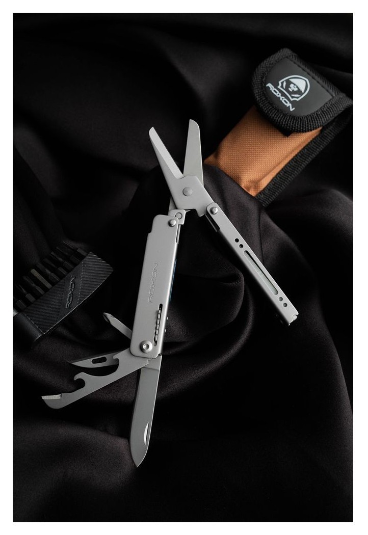 Міні мультитул Roxon M3 зі змінними бітами, сірий, укр, укр