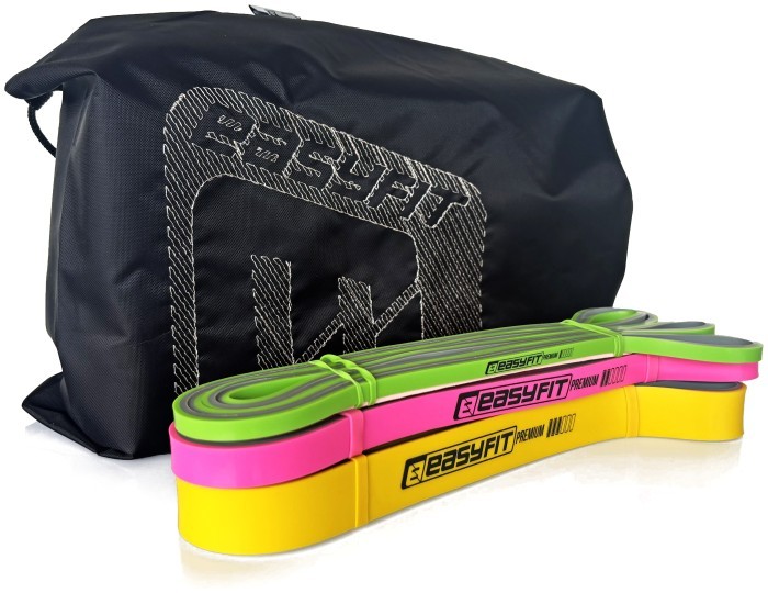 Набор двухслойных резинок для подтяжки EasyFit Premium 2-32 кг (3 шт)