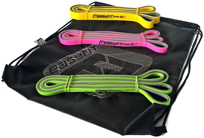 Набор двухслойных резинок для подтяжки EasyFit Premium 2-32 кг (3 шт)